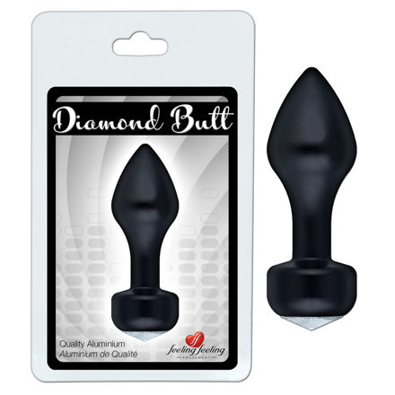 DIAMOND-BUTT-PLUG-ALUMINIUM-83MM-X-30MM-BLACK