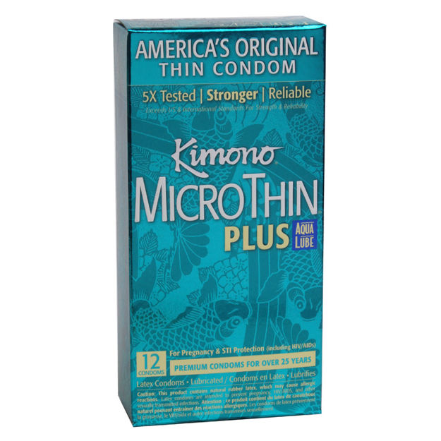 KIMONO-MICRO-THIN-PLUS-AQUA-LUBE-BOX-12-UNITS