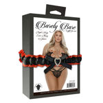 TRIPLE-STRAP-LACE-THONG-GLOVES-PLUS-SIZE-BLACK