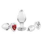 Red-Heart-Gem-Glass-Plug-Set