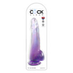 King-Cock-Clear-10-With-Balls-Purple