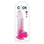 King-Cock-Clear-9-With-Balls-Pink