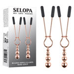 Image de Beaded Nipple Clamps - Rose Gold