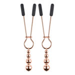 Image de Beaded Nipple Clamps - Rose Gold