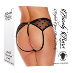 Image de Lace Edge Open Panty - Black