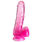 Image de King Cock Clear 6" With Balls - Pink