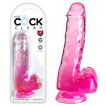 Image de King Cock Clear 6" With Balls - Pink