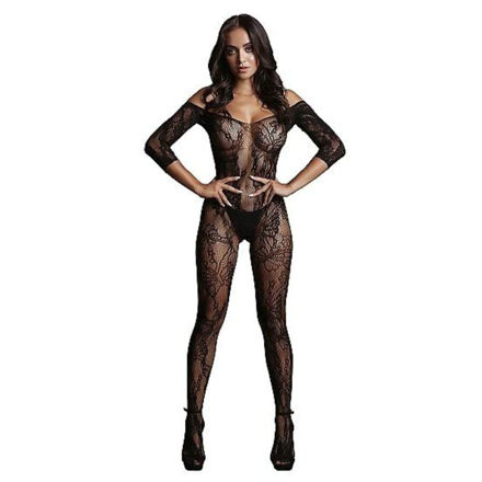 Image de Bodystocking à manches en dentelle Le Désir