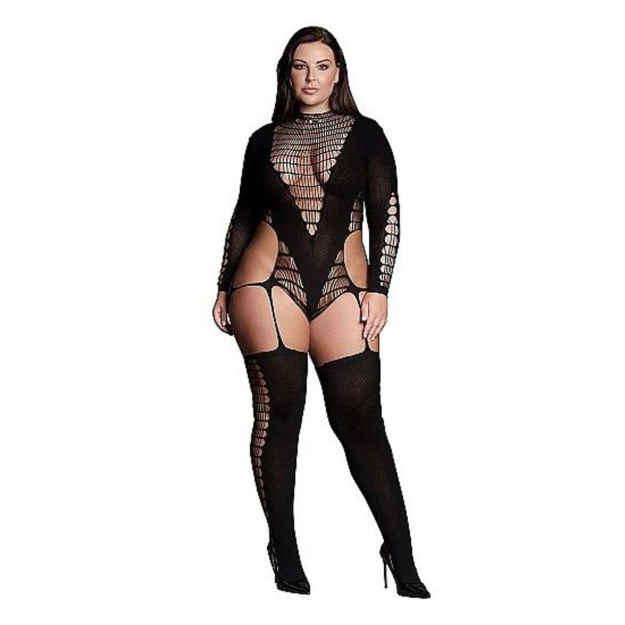 Image de Copie de Kalyke XXIII - Bodystocking avec col roulé - Taille Plus