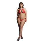 Image de Ensemble de lingerie en dentelle Snow Angel - ROUGE - O/SX