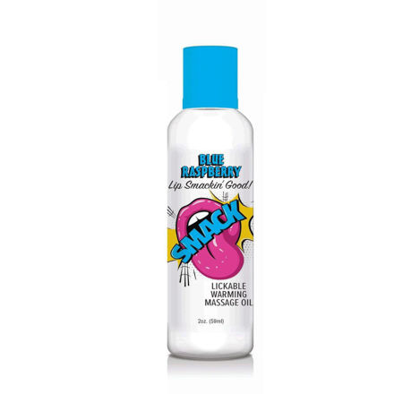 Image de Huile de massage chauffante et léchable Smack – Framboise bleue