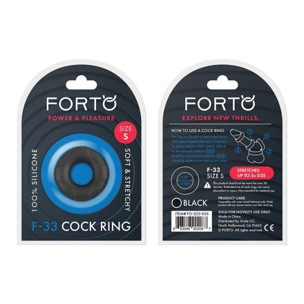 Image de F-33 ​​Noir C-Ring Petit 17 mm 100% Silicone Liquide