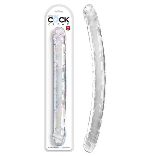 Image de King Cock 18" Double Dildo - Clear